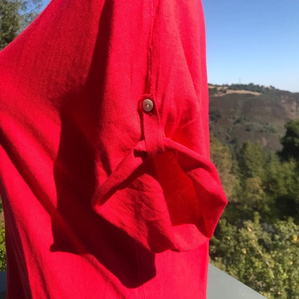 J.Jill Red Lightweight Sweater - L